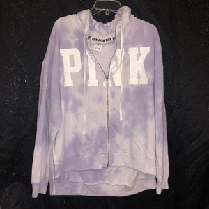 VS PINK Tye Dye Full ZIP Sweatshirt